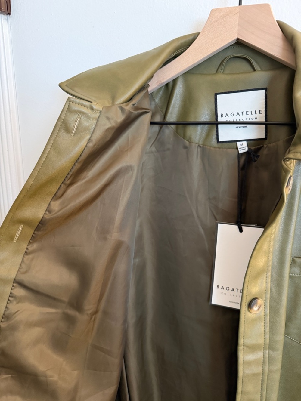 NWT Bagatelle Collection Olive Green Belted Shirt Jacket - Picture 7 of 10